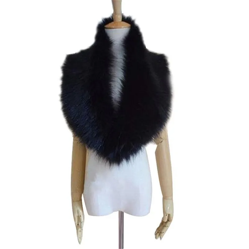  Womens Faux Fur Collar Scarf Shawl Collar Wrap Stole Pashmina women's scarves handkerchief hijab sc