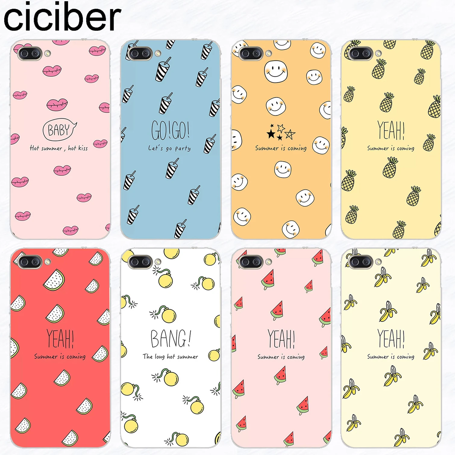 

ciciber Cute Fruit Phone Case for ASUS Zenfone 4 Max Plus Pro ZC554KL ZC520KL Soft TPU Cover for ZenFone Go ZB500KL Funda Coque