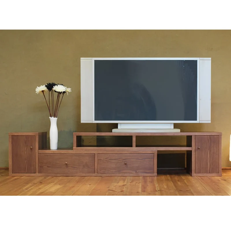 Whole Solid Wood Living Room Tv Cabinet Fashion Wood Brief