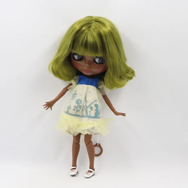 bjd ブライス人形 ドール カスタマイズ人形ヌードブライス人形黒肌 ICY DBS ブライス人形 1⁄6 ジョイントボディ 30 センチメートル黒髪黒まぶた長いまつげ眠そうな目ダークシリーズ BJD  おもちゃファッションギフト - AliExpress