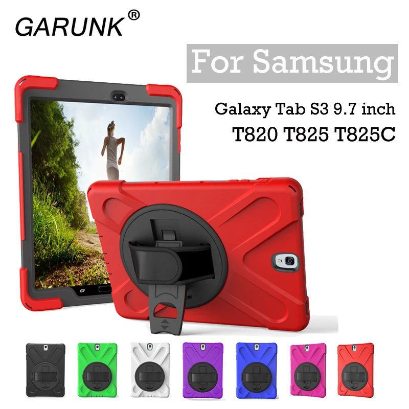 

For Tab S3 SM-T820 Kids Safe Shockproof Heavy Duty Silicone Hard Case Cover For Samsung Galaxy Tab S3 9.7 T820 T825 Hand hold
