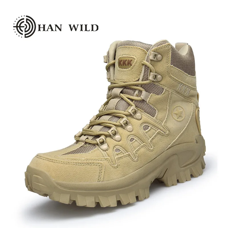

Men Winter Fashion Martin Snow Boots Desert Tactical Military Boots Hiking Leather Combat Shoes