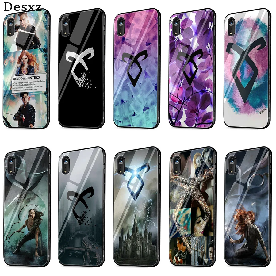 

Desxz Shadowhunters Case Glass For iPhone 5 5s SE 6 6s 7 8 Plus X XS Max XR Protection Cover