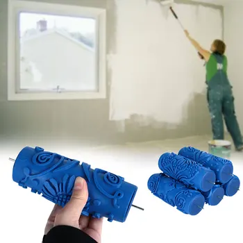 

Wall Painting Tool Paint Roller Various Patterns Cylindrical Wallpaper Home Decoration Rolling Durable Appropriative