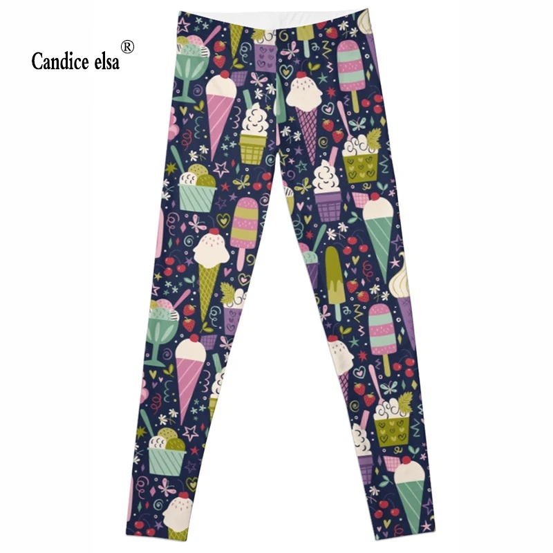 

HOT Sexy Fashion Hot Pirate Leggins Pants Digital Printing cute Ice cream LEGGINGS - LIMITED For Women Drop Shipping