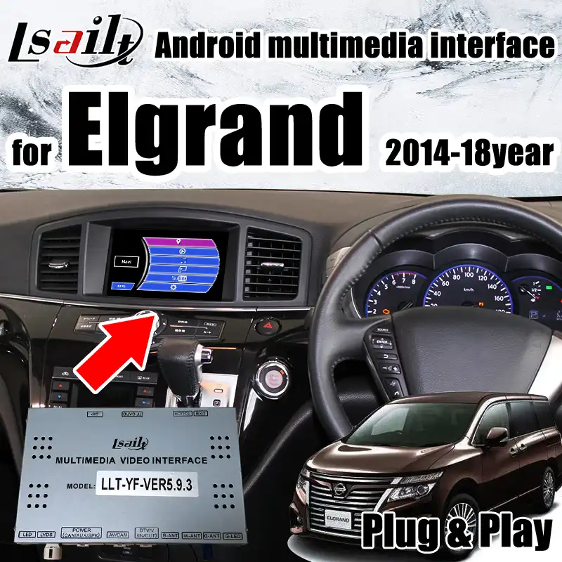 Plug Play Android Navigation Box For Elgrand Nissan 2014 2018 Year