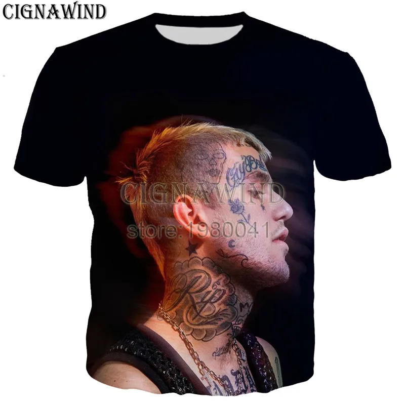 

New arrival t shirt men/women hip hop Rapper Lil Peep 3D printed t-shirts Short sleeve Harajuku style tshirt streetwear tops