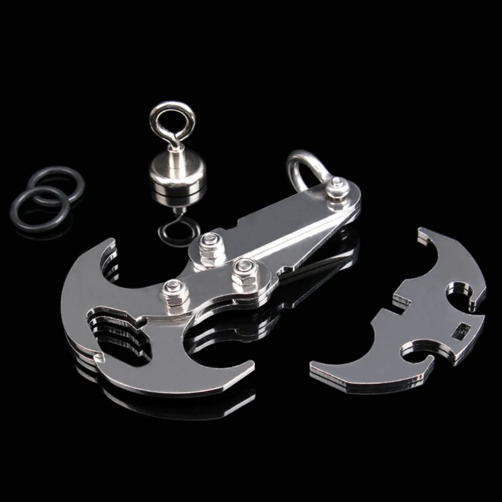 Strong Stainless Steel Gravity Hook Carabiner Survival Rescue