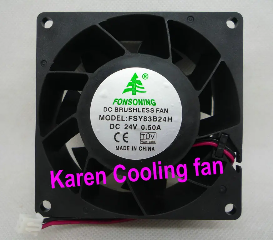 

FONSONING 8CM FSY83B24H 8038 24V 0.5A 2WIRE Cooling Fan