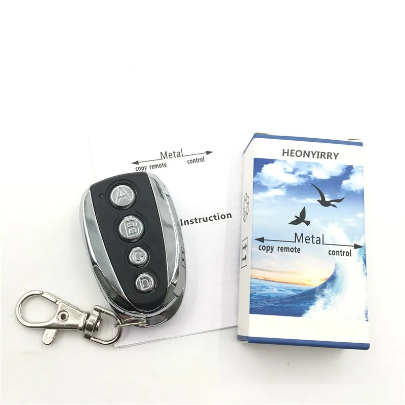 

Universal ABCD Key Remote Control 433.92MHZ Remote Cloning 4 Channel Auto Car Garage Door Duplicator Rolling Code For Car newest