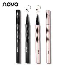 NOVO, черный, коричневый, водостойкая жидкая подводка для глаз, быстро высыхает, стойкий карандаш для подводки глаз, макияж, красота, долговечная подводка для глаз