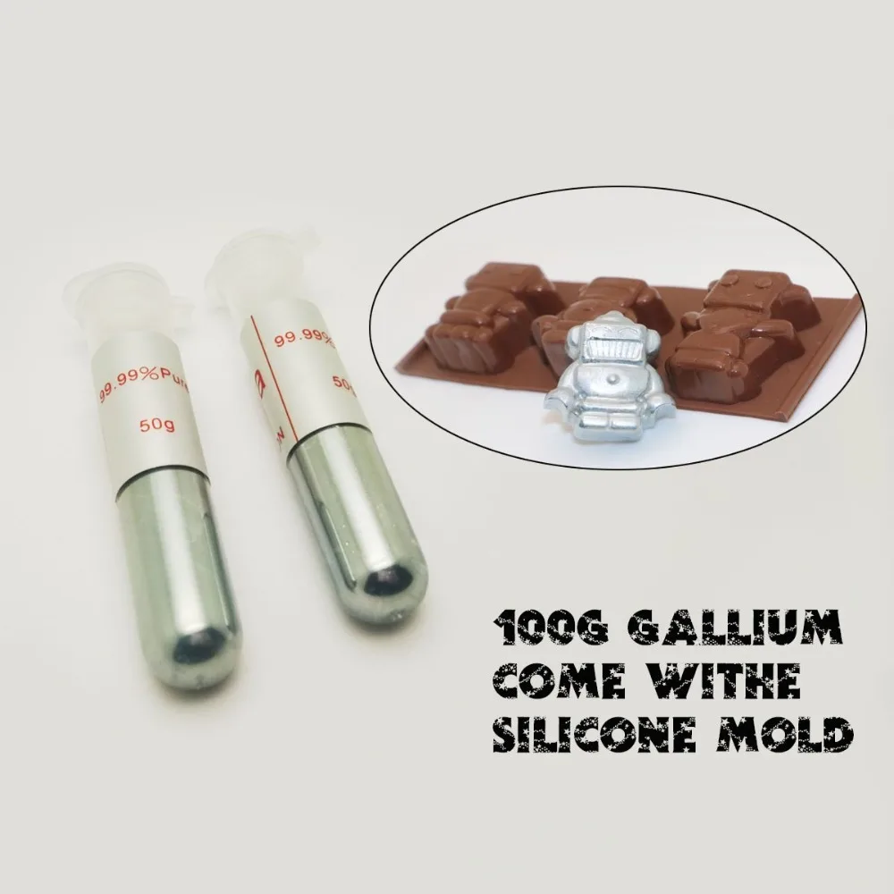 Gallium Metal 99.99 Pure 100 Grams Liquid Metal Melting Metal 99.99