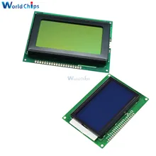 12864 128x64 punktów graficzny żółty zielony/niebieski kolor z podświetlacz wyświetlacza LCD moduł dla arduino Raspberry Pi Diy Kit