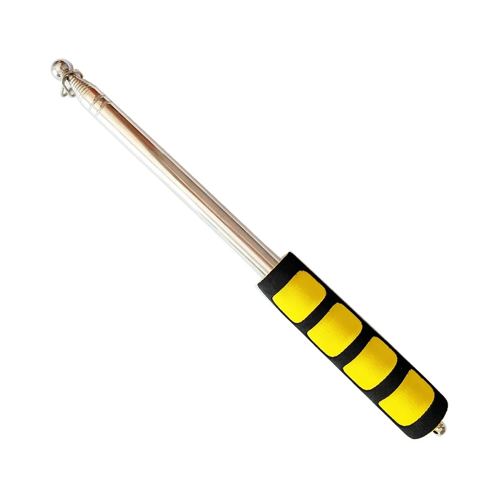 Расширяемая регулируемая ручка из нержавеющей стали стержень гид баннер Флагстаф флагштоки телескопический флагшток для обучения указатель - Цвет: Цвет: желтый
