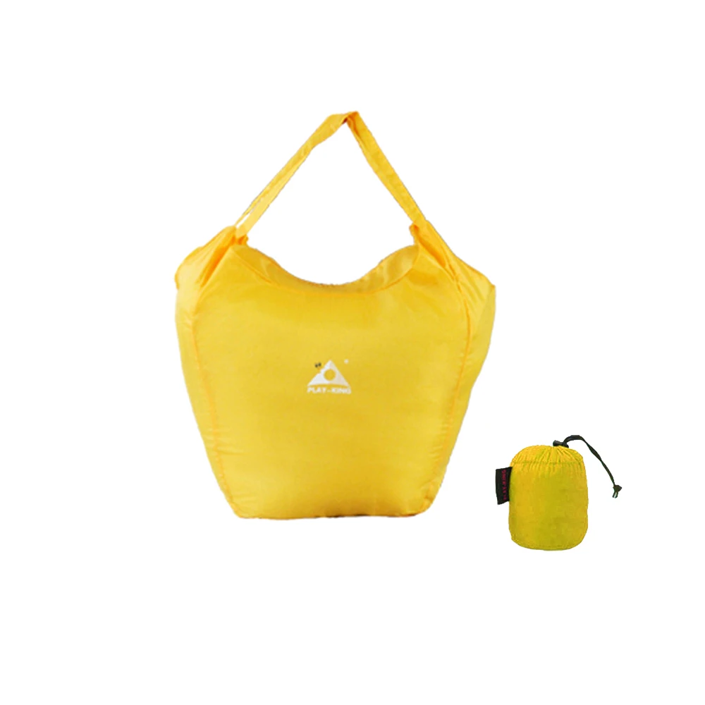 PLAY-KING, 75 г, складной рюкзак, водонепроницаемый, для улицы, рюкзак, складная сумка, сумка для покупок, сумка-тоут, для женщин, мужчин, для путешествий - Цвет: Желтый цвет