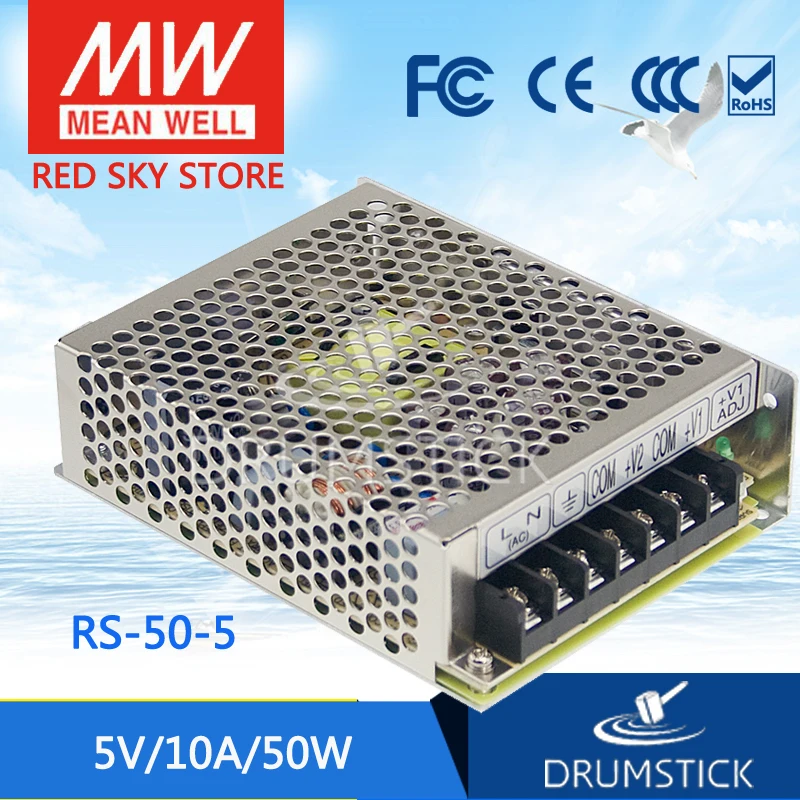 Best selling MEAN WELL RS 50 5 5V 10A meanwell RS 50 50W Single Output