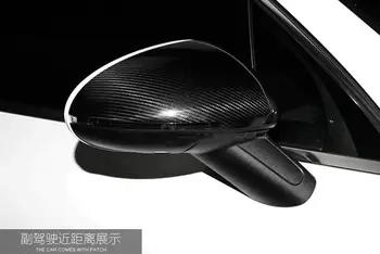 

Carbon fibre SIde Door Outside Rear View Mirror Cap Cover Trim For Porsche Macan 2014 2015 2016