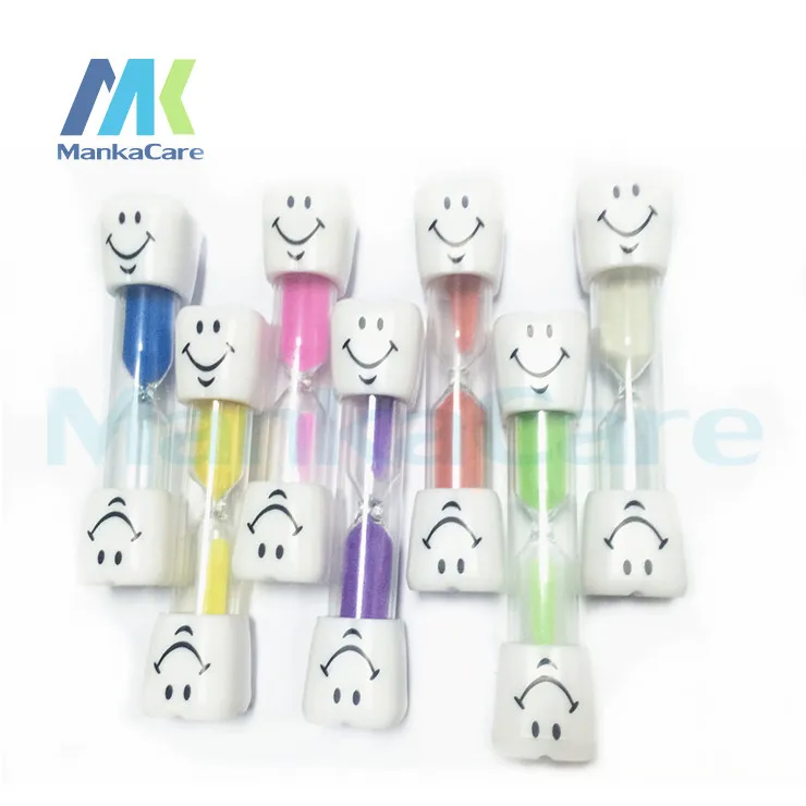 

10 pcs Tooth Sand Clock Toothbrush Timer For Brushing Kids Teeth 3 Minutes Smiley Sand Timer Clocks Hourglasses