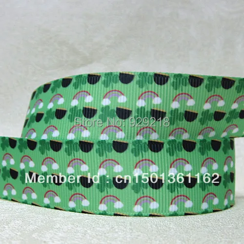 10 yards lot 7/8inch 22mm Saint Patrick's Day design printed grosgrain ribbon 621073 | Дом и сад