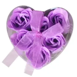 6 шт. фиолетовая Ванна Душ Роза Лепесток мыло Цветочная форма для мыла ручной работы