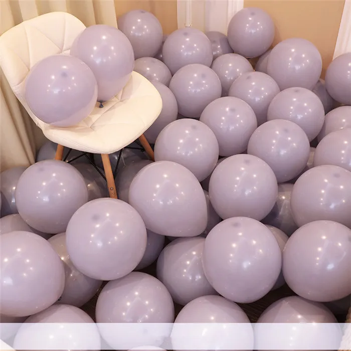 5 шт. 12 дюймов 5 дюймов розовые синие латексные шары, гелий надувные свадебные декоративные надувные шары с днем рождения - Цвет: Macaron D2 Grey