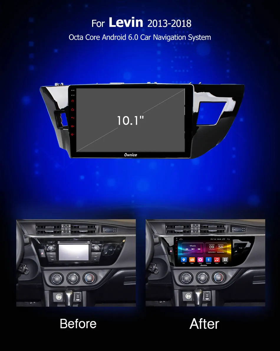 Cheap IPS 10.1" Android 8.1 2G RAM 32G ROM 4G SIM CAR DVD Player GPS Map Bluetooth 4.0 RDS Radio Wifi for Toyota Corolla 2014 2015 0
