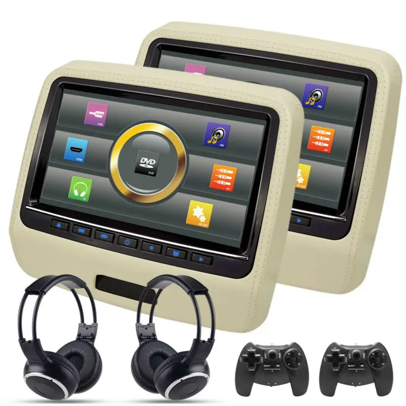 

HD 1080P All Format Car Headrest Monitor Touch Screen DVD Video Player Built-in Speaker MP4/MP5/MKV/USB Wireless IR Headphone