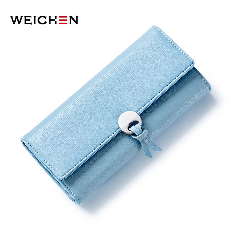 

Weichen Long Clasp Women Wallet Brand Female Purse Soild Elegant Korean Women Purse Lady Clutch Bag