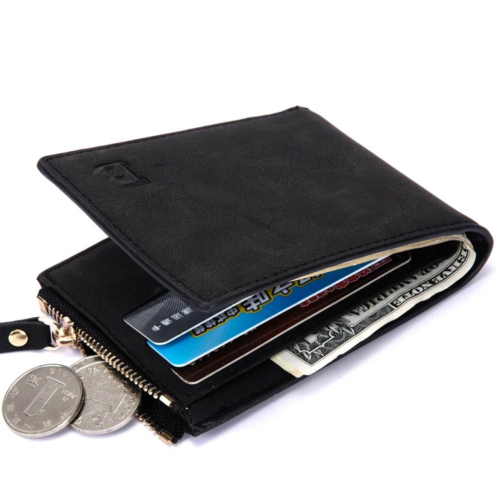 

AMALTHEA Mens Wallet Dollar Price With Coin Bag Zipper Wallets For Men Coin Purse Men Thin Wallet Carteira Masculina Walet