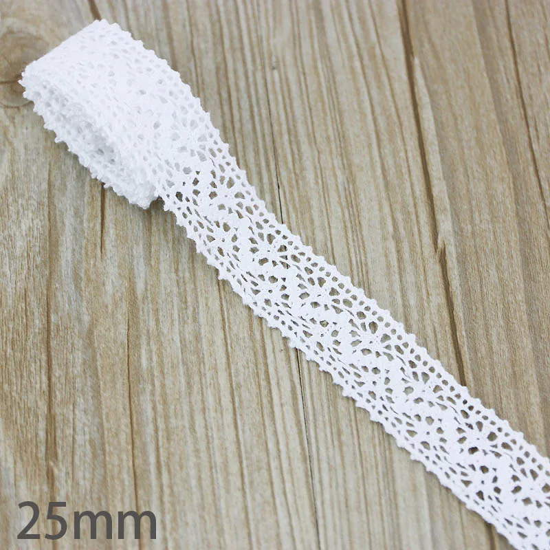 5 meters/roll) White Cotton Embroidered Lace Net Fabric Trim DIY Sewing Handmade Craft Ribbon Materials - Цвет: 9