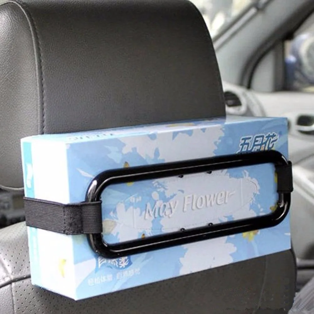

mylb New Portable Car Sun Visor Tissue Paper Box Holder Universal Auto Seat Back Paper Napkin Seat Back Bracket Auto Accessories