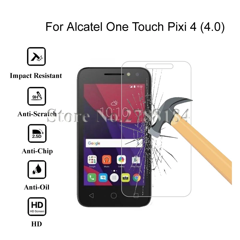 2 шт 9H Премиум Закаленное стекло для Alcatel One Touch Pixi 4 4 дюймов Pixi4 " 4034D 4034X Защитная пленка для экрана стекло