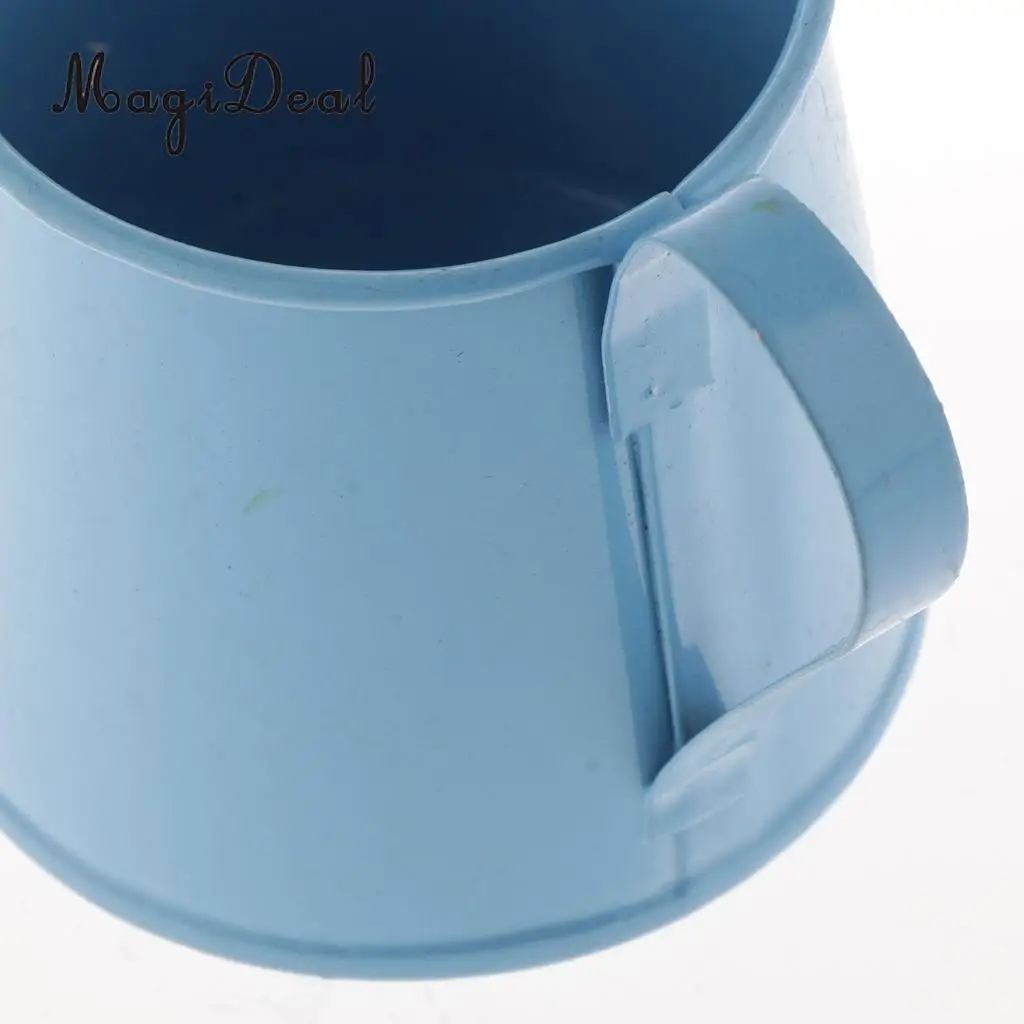 Pastoral Style Colorful Tin Flower Pot Mini Bonsai Watering Can Pot Succulent Plants Vase Decor