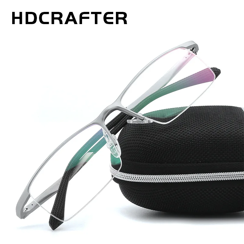 HDCRAFTER анти голубой свет очки мужские рамки компьютер считывающий оптический прозрачные линзы для близоруких квадратных люверсов Lunette Lumiere