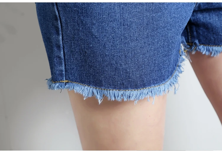 2019 Европейский стиль Для женщин джинсовые шорты облегающие Винтаж середины талии джинсы с бахромой шорты Street Wear пикантные широкие шорты на