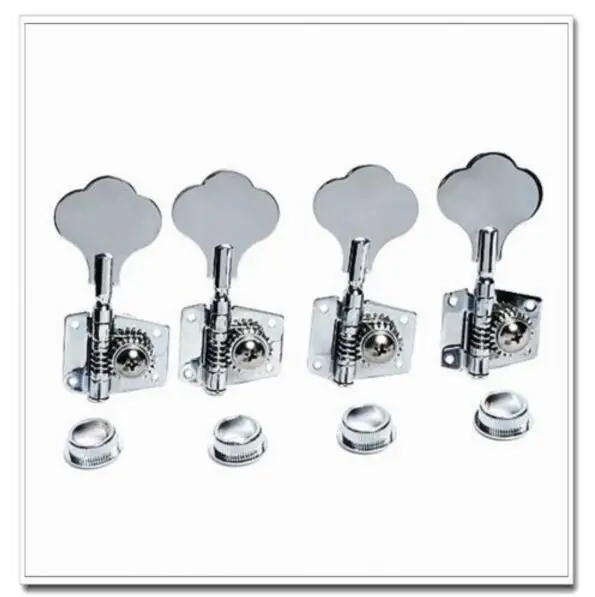 4pcs Right Vintage Open Bass Tuners Machine Heads Knobs Chromein