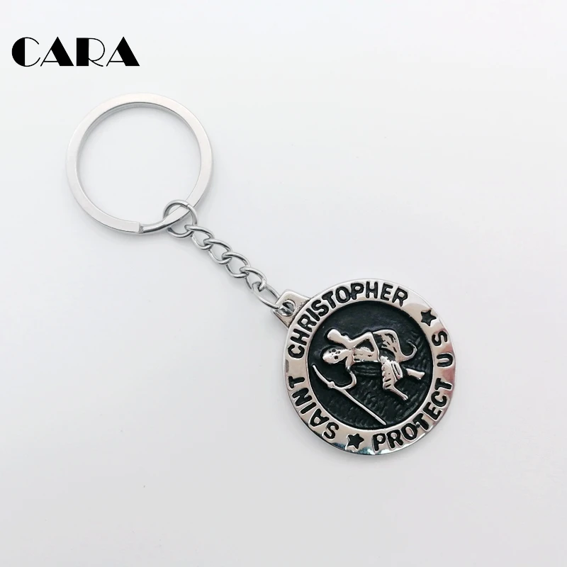 Подвеска CARA0535 из нержавеющей стали 316L с изображением святого Кристофера|bag