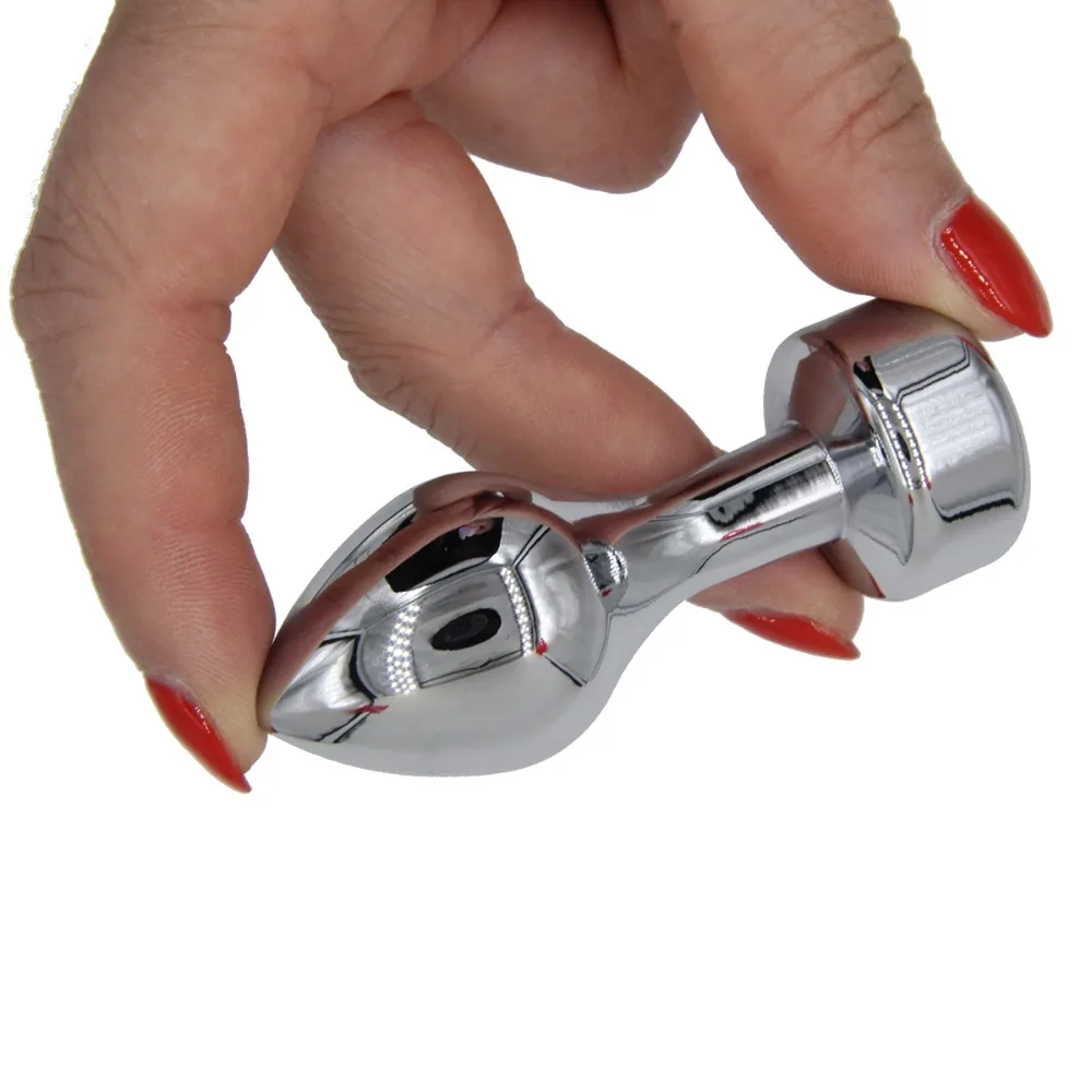 Metal Anal Butt Plug Stainless Steel Anal Plug Beads Jeweled Anus Jewelry Butt Insert Sex Products Toy for Adult