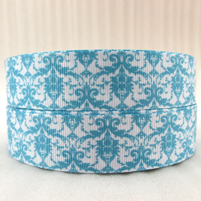 

10yds 1" flower Geometric lace pattern Grosgrain ribbon DIY handmade craft materials wedding gift wrap ribbons 10Yc729