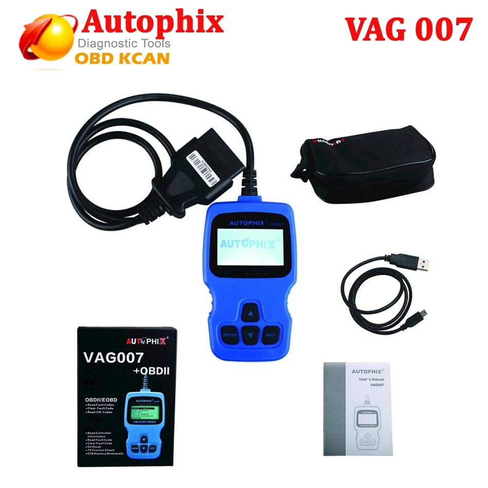 Профессиональный двигатель Autophix VAG007 ABS подушки безопасности трансмиссия радио