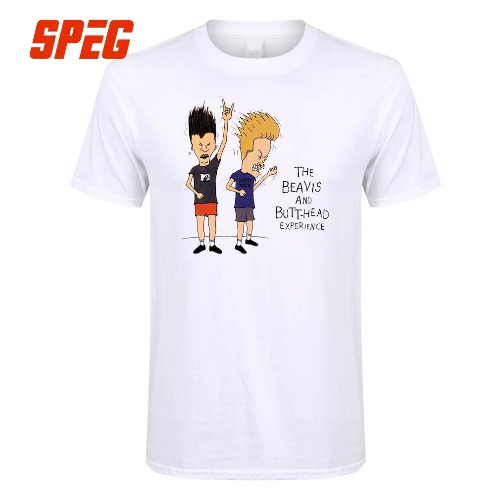 

Tees Shirt Rock Music Beavis And Butthead Youth Round Neck Short Sleeve T-Shirt Cotton Great Mens Oversized T shirt Custom
