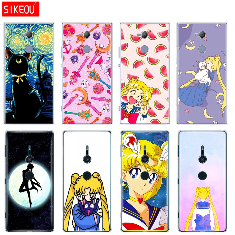 

silicone Cover phone Case for sony xperia XA1 XA2 ULTRA PLUS L1 L2 XZ1 XZ2 compact XZ PREMIUM Sailor Moon Sailor Mercury cute