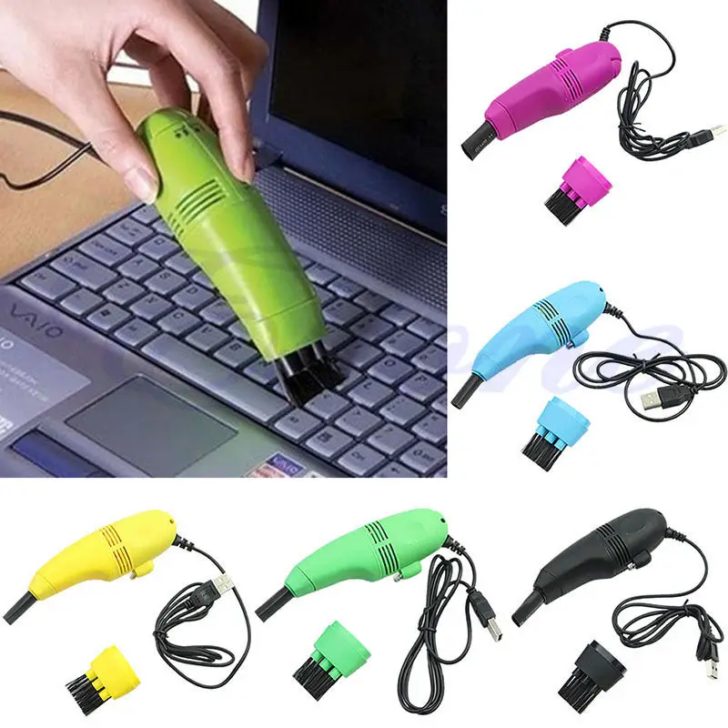 Computer Mini USB Keyboard Vacuum Cleaner PC Laptop Brush Dust Cleaning
