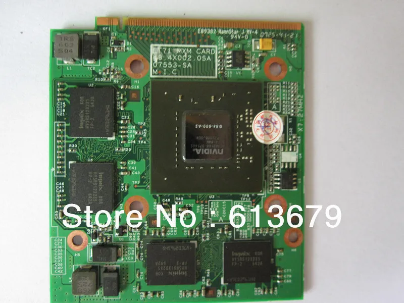 Hot!!! nVidia Graphics VGA Card GeForce 8600 8600M GT 8600MGT MXM II DDR2 256MB G84-600-A2 VG.8PG06.001 for Acer & Free Shipping