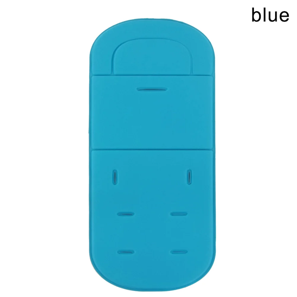 blue Новая универсальная подушка для детской коляски, однотонный дышащий коврик для коляски - Цвет: blue