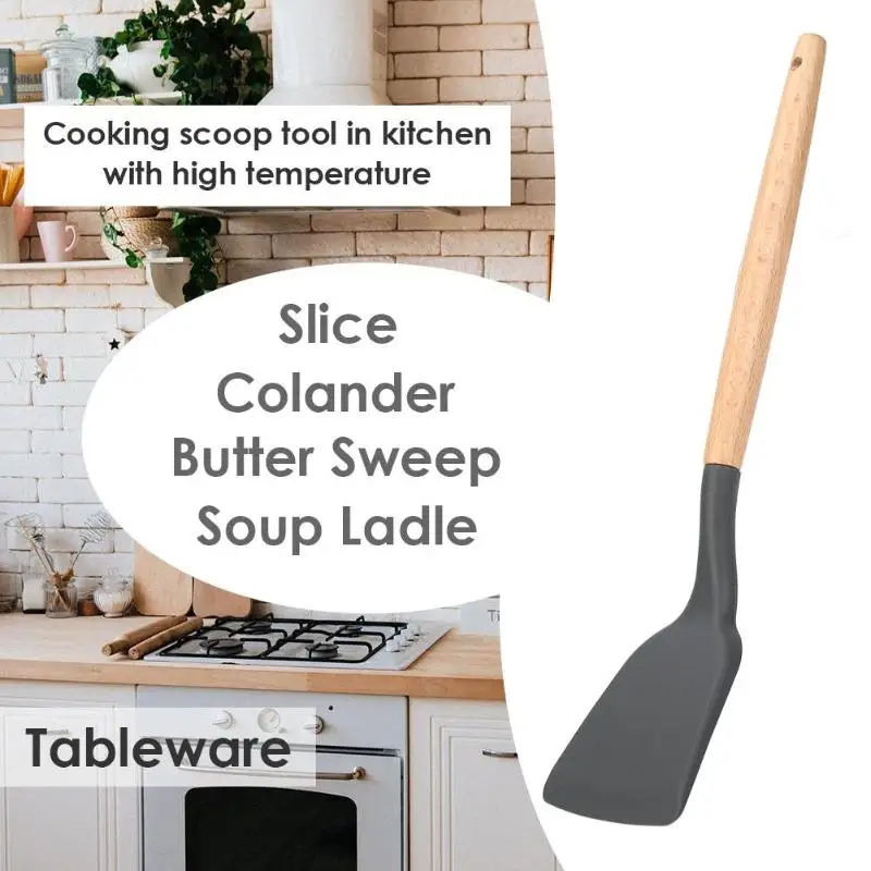 

Non-stick Wood Spatula Kitchen Cooking Dinner Food Shovel Cookware Utensils