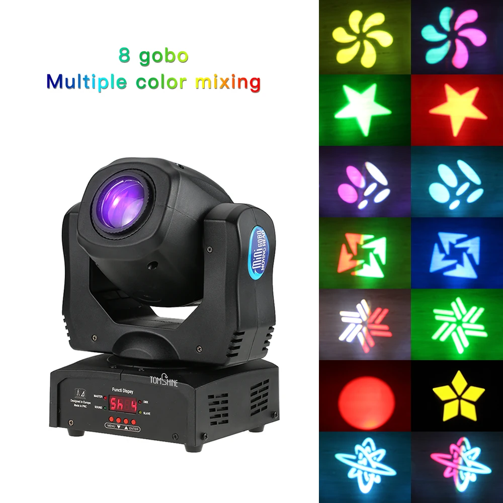Диско светильник DJ DMX512 80 Вт 9/11 каналов 8 цветов|Эффект освещения сцены| |