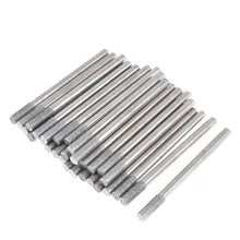 10 шт. 4 мм цилиндр алмазная шлифовальная головка монтируемые точки полировки биты, 45 мм длина, 3 мм хвостовик