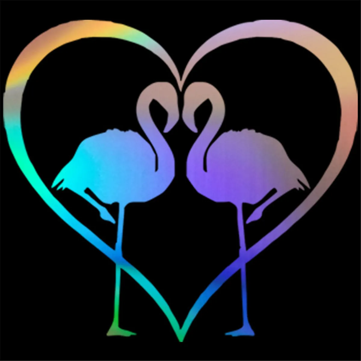 

Flamingo Heart Animal Car Sticker Wall Home Glass Window Door Laptop Auto Truck Bumper Van Vinyl Decal