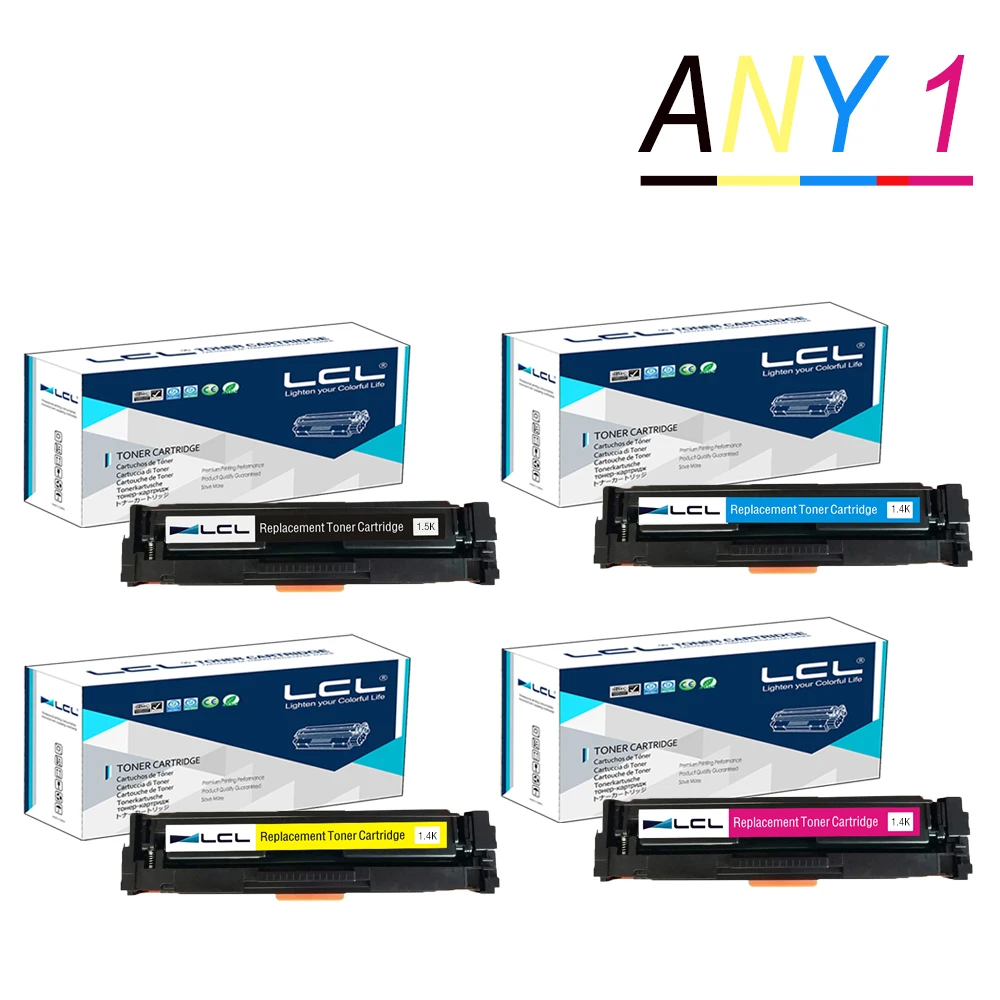 Любой тонер картридж 1 LCL 201A CF400A CF401A CF402A CF403A (1 упаковка) совместимый с HP Color LaserJet Pro
